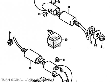 TURN SIGNAL LAMP (MODEL R) - GSX1100G 1993 (P) ZWITZERLAND AUSTRALIA (E18 E24)
