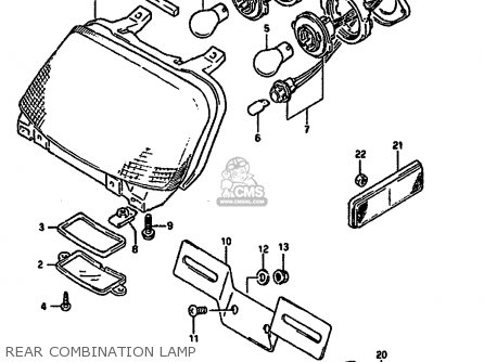 REAR COMBINATION LAMP - GSX1100G 1993 (P) ZWITZERLAND AUSTRALIA (E18 E24)