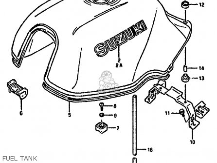 FUEL TANK - GSX1100G 1993 (P) ZWITZERLAND AUSTRALIA (E18 E24)