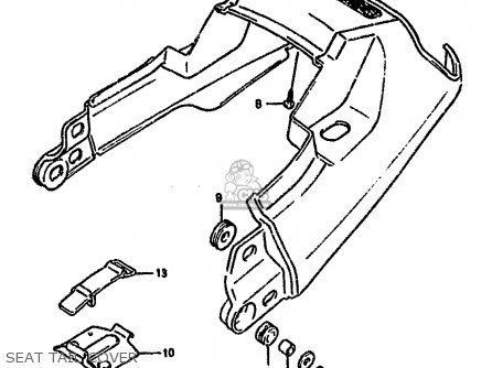 SEAT TAIL COVER - GSX1100G 1993 (P) ZWITZERLAND AUSTRALIA (E18 E24)