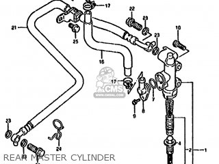 REAR MASTER CYLINDER - GSX1100G 1993 (P) ZWITZERLAND AUSTRALIA (E18 E24)