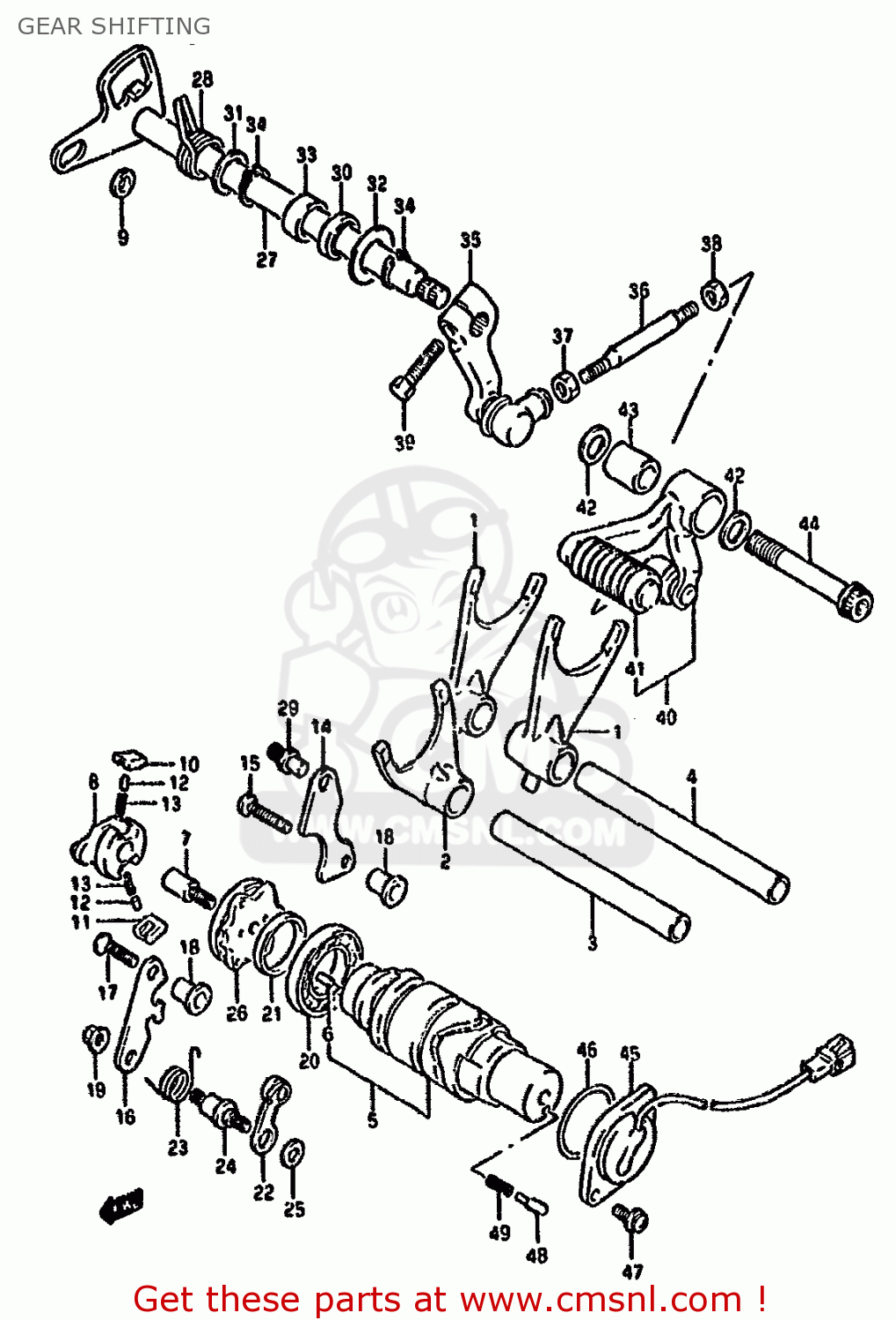 GEAR SHIFTING GSX1100G 1994 (R) (E02 E04 E18 E22 E24 E25)