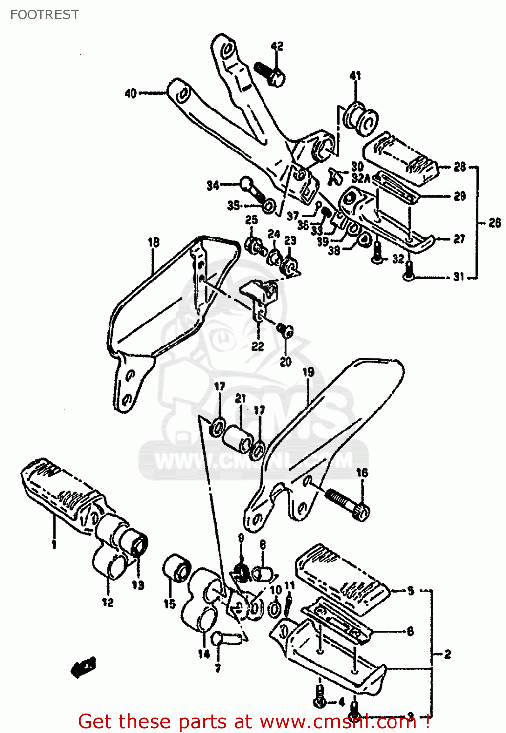 FOOTREST GSX1100G 1994 (R) (E02 E04 E18 E22 E24 E25)