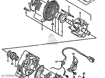 ALTERNATOR - GSX1100G 1994 (R) (E02 E04 E18 E22 E24 E25)