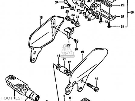 FOOTREST - GSX1100G 1994 (R) (E02 E04 E18 E22 E24 E25)