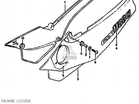FRAME COVER - GSX1100G 1994 (R) (E02 E04 E18 E22 E24 E25)