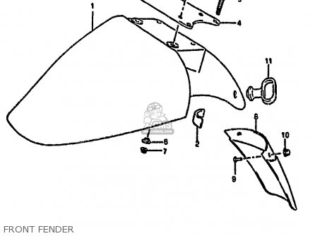 FRONT FENDER - GSX1100G 1994 (R) (E02 E04 E18 E22 E24 E25)
