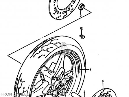 FRONT WHEEL - GSX1100G 1994 (R) (E02 E04 E18 E22 E24 E25)