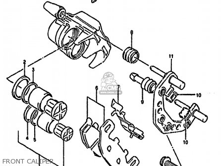 FRONT CALIPER - GSX1100G 1994 (R) (E02 E04 E18 E22 E24 E25)