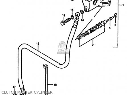 CLUTCH MASTER CYLINDER - GSX1100G 1994 (R) (E02 E04 E18 E22 E24 E25)