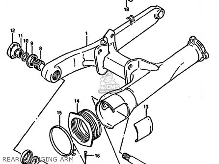 REAR SWINGING ARM - GSX1100G 1994 (R) (E02 E04 E18 E22 E24 E25)