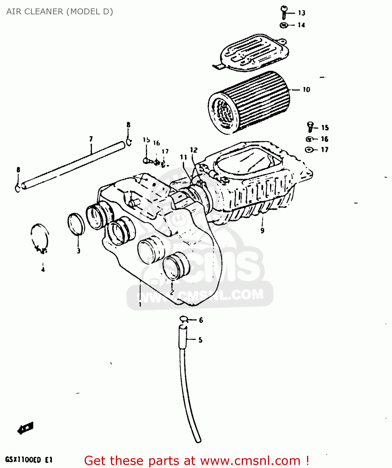 AIR CLEANER (MODEL D) GSX1100X 1983 (D)