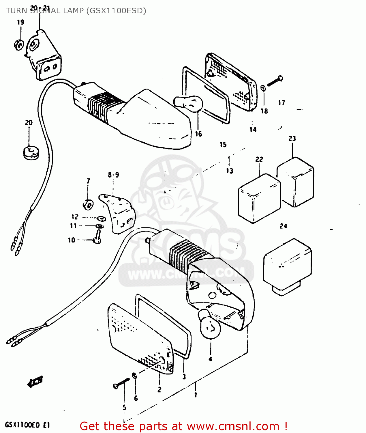 TURN SIGNAL LAMP (GSX1100ESD) GSX1100X 1983 (D)
