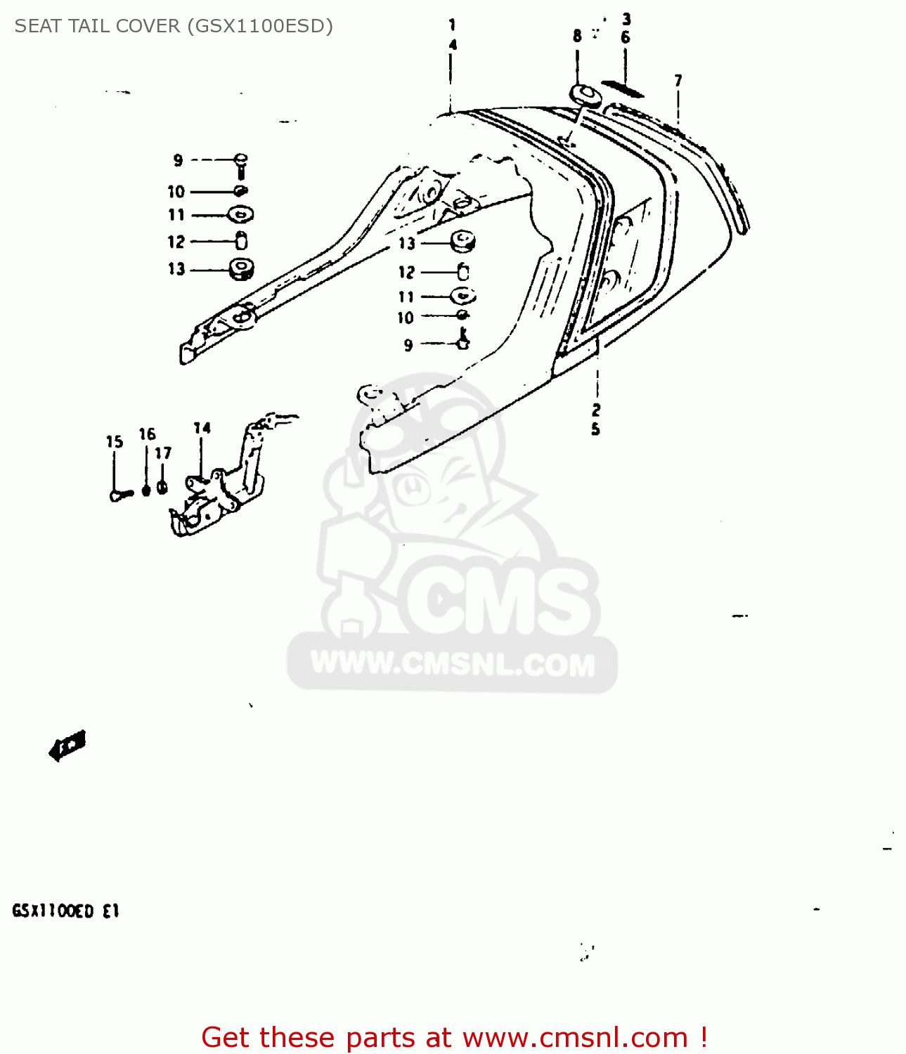 SEAT TAIL COVER (GSX1100ESD) GSX1100X 1983 (D)