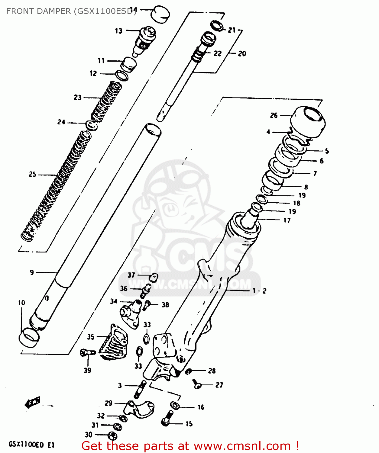 FRONT DAMPER (GSX1100ESD) GSX1100X 1983 (D)