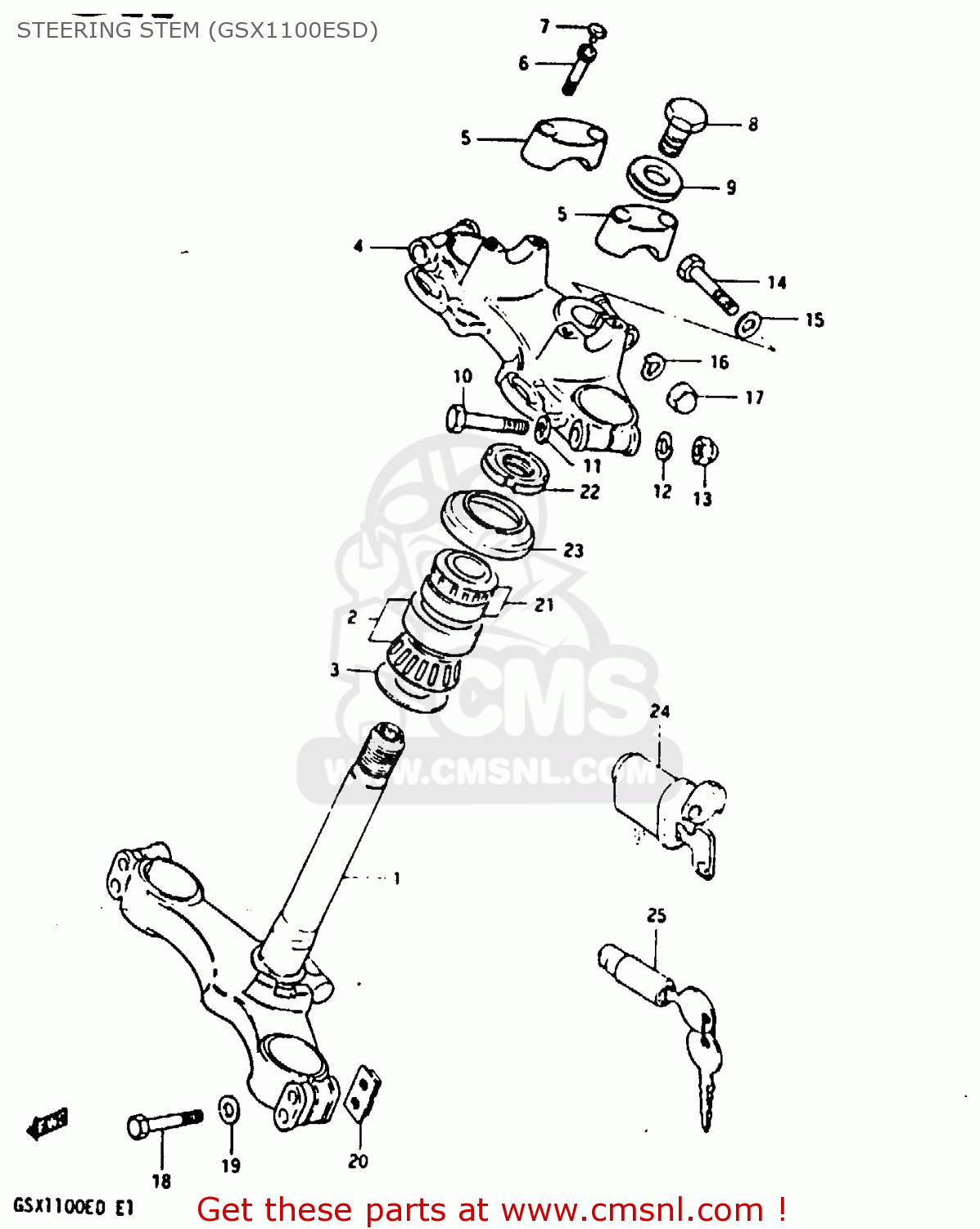 STEERING STEM (GSX1100ESD) GSX1100X 1983 (D)
