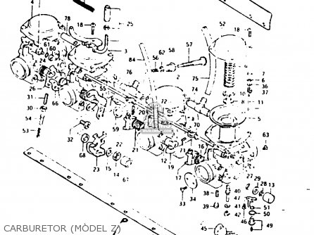 CARBURETOR (MODEL Z) - GSX1100X 1983 (D)