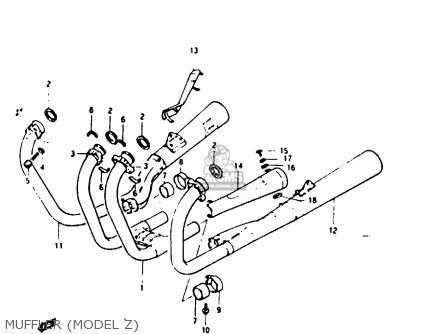 MUFFLER (MODEL Z) - GSX1100X 1983 (D)