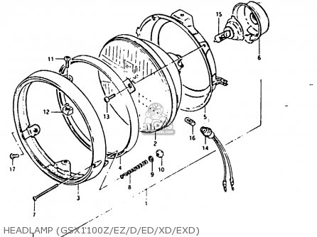 HEADLAMP (GSX1100Z/EZ/D/ED/XD/EXD) - GSX1100X 1983 (D)