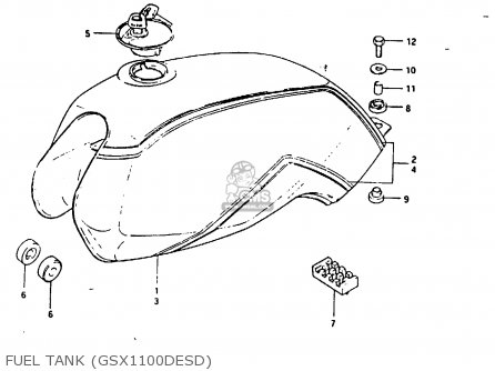 FUEL TANK (GSX1100DESD) - GSX1100X 1983 (D)