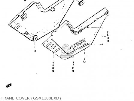 FRAME COVER (GSX1100EXD) - GSX1100X 1983 (D)