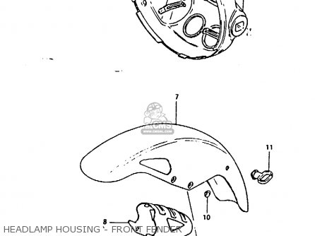 HEADLAMP HOUSING - FRONT FENDER - GSX1100X 1983 (D)