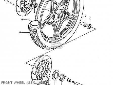 FRONT WHEEL (GSX1100EZ) - GSX1100X 1983 (D)