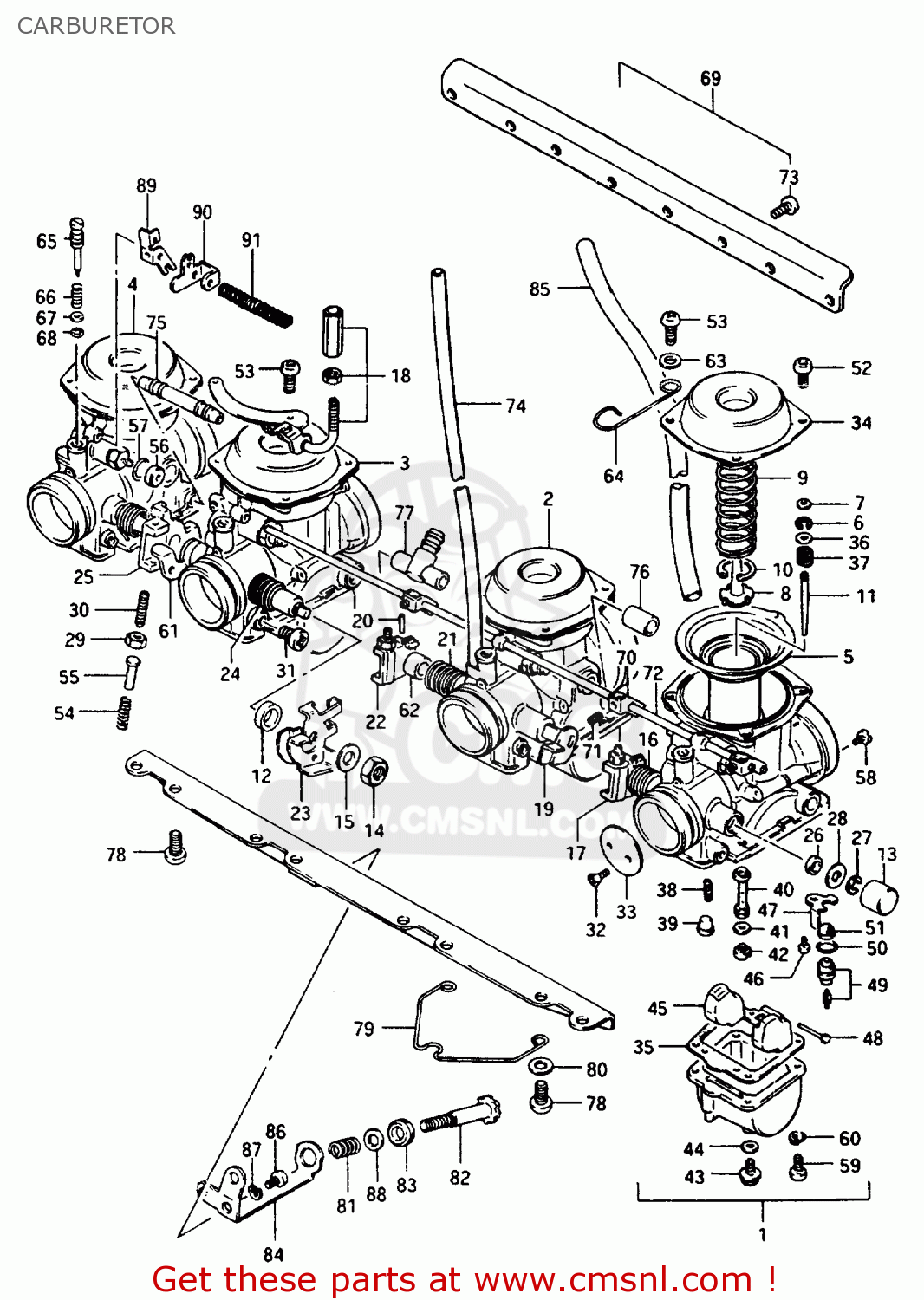 CARBURETOR GSX1150EF 1985 (F) (E06)