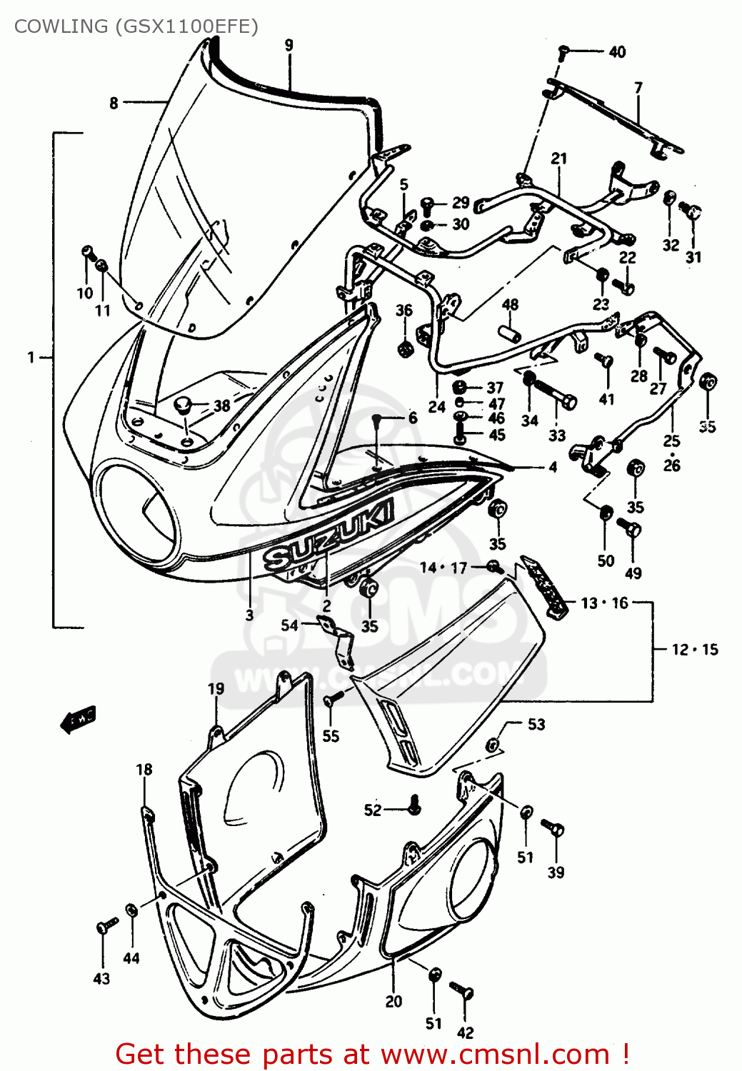 COWLING (GSX1100EFE) GSX1150EF 1985 (F) (E06)