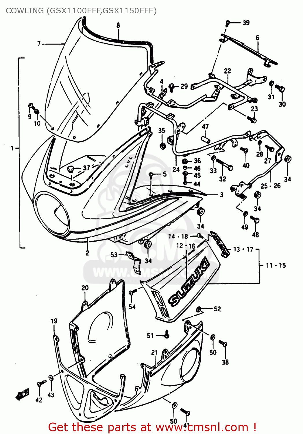 COWLING (GSX1100EFF,GSX1150EFF) GSX1150EF 1985 (F) (E06)