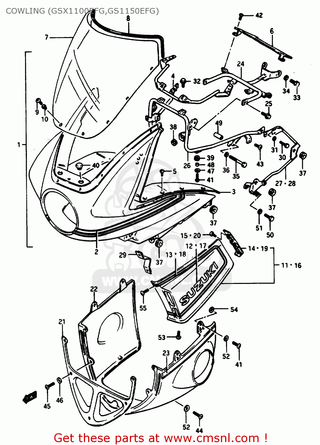 COWLING (GSX1100EFG,GS1150EFG) GSX1150EF 1985 (F) (E06)