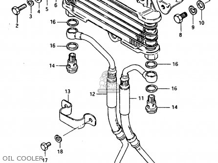 OIL COOLER - GSX1150EF 1985 (F) (E06)