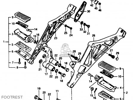 FOOTREST - GSX1150EF 1985 (F) (E06)