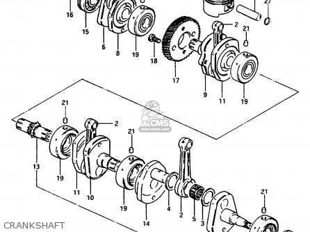 CRANKSHAFT - GSX1150EF 1985 (F) (E06)