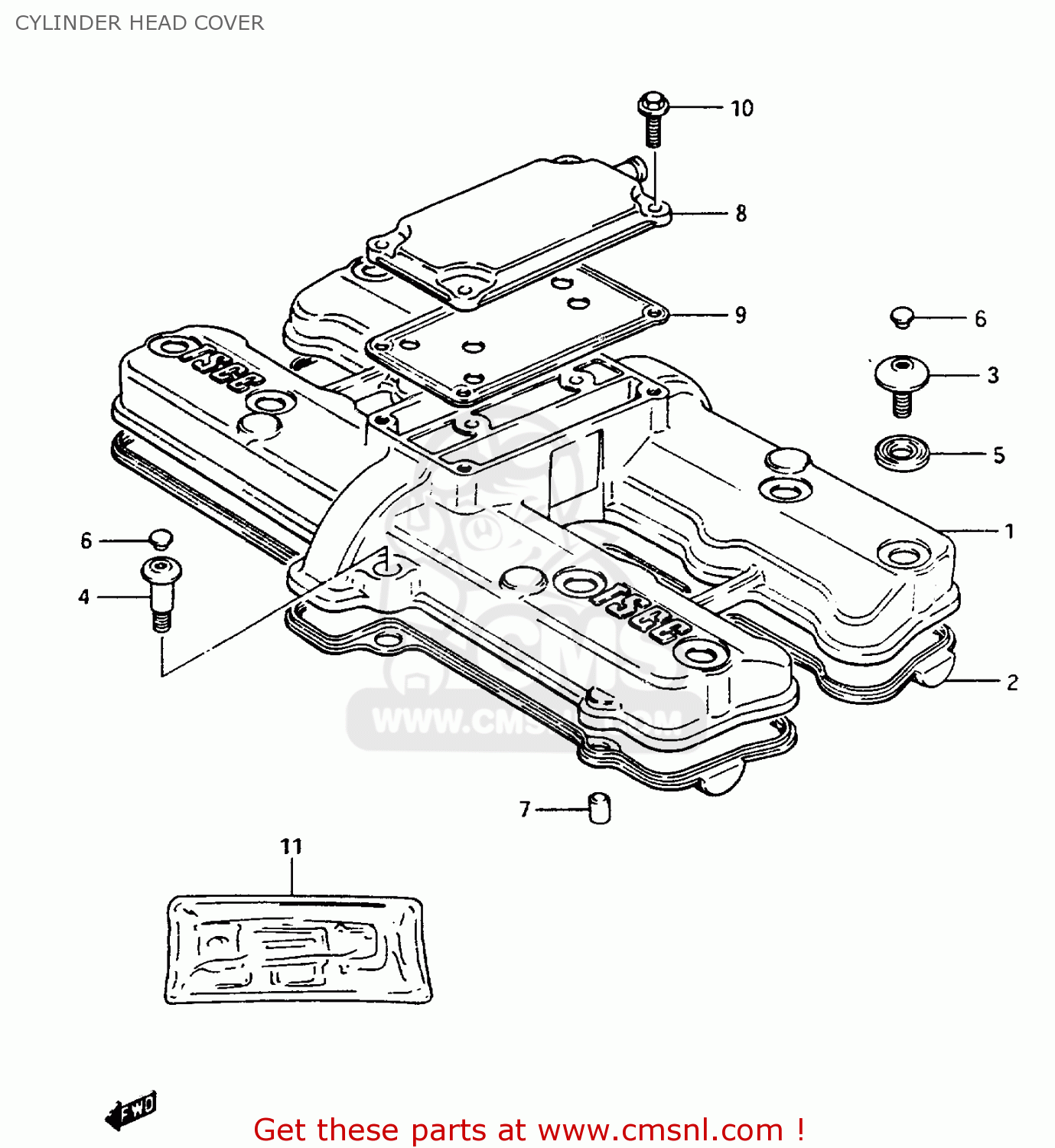 CYLINDER HEAD COVER GSX1150EF 1986 (G) (E06)