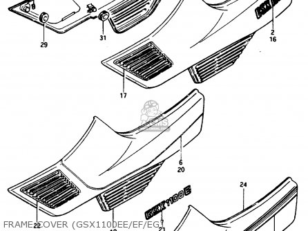 FRAME COVER (GSX1100EE/EF/EG) - GSX1150EF 1986 (G) (E06)