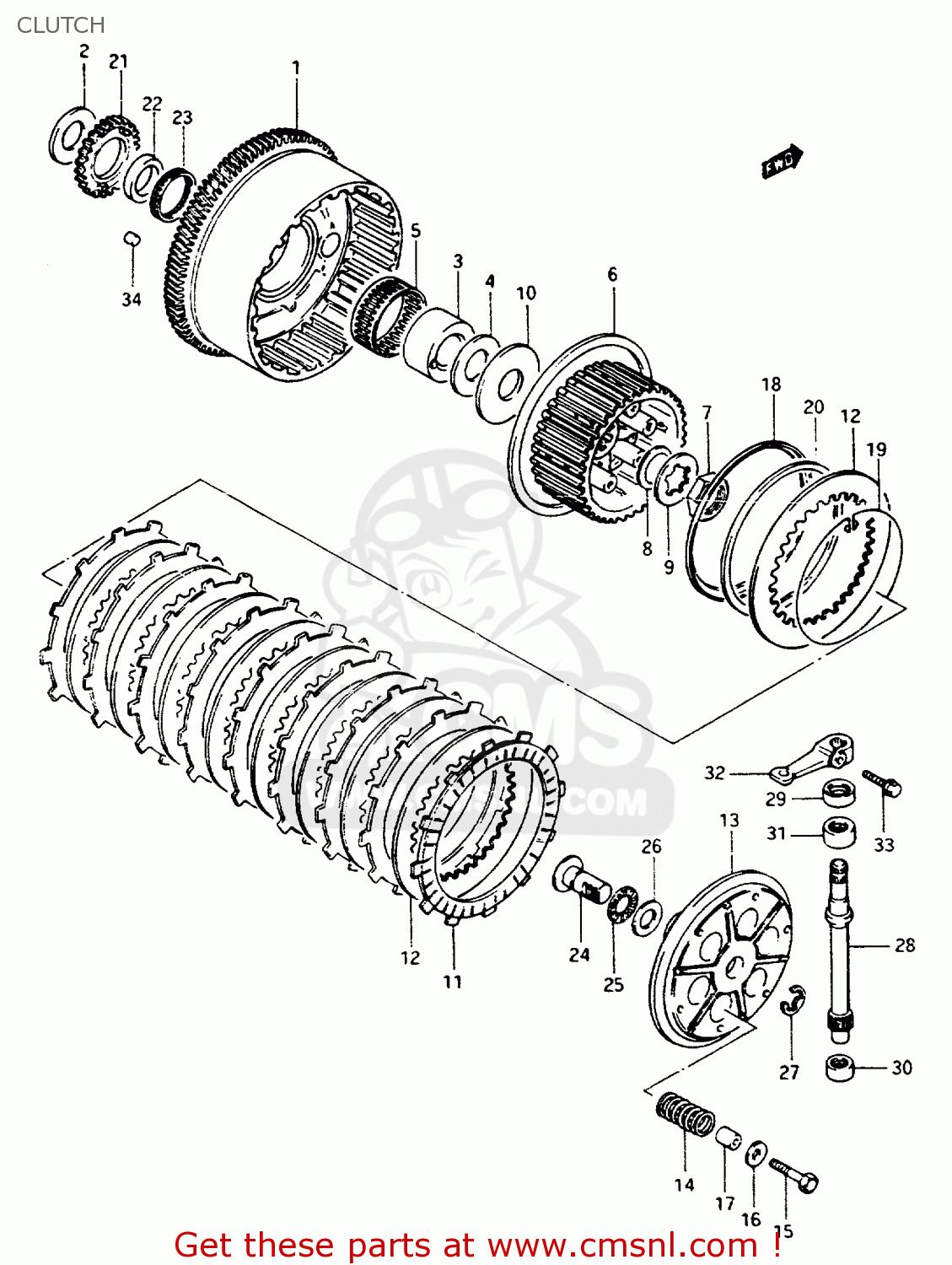 CLUTCH GSX1150ES 1985 (F) (E06)