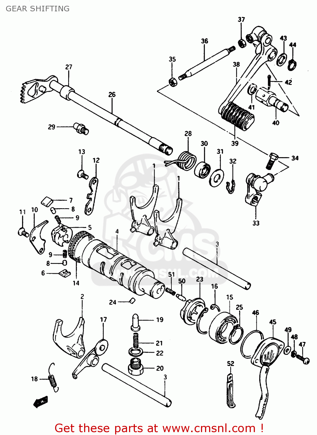 GEAR SHIFTING GSX1150ES 1985 (F) (E06)