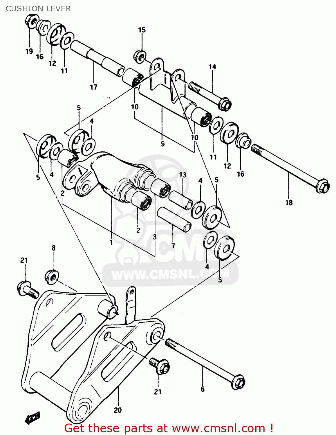 CUSHION LEVER GSX1150ES 1985 (F) (E06)