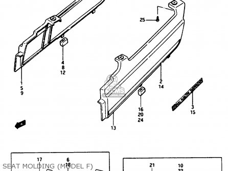 SEAT MOLDING (MODEL F) - GSX1150ES 1985 (F) (E06)