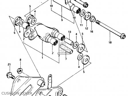 CUSHION LEVER - GSX1150ES 1985 (F) (E06)