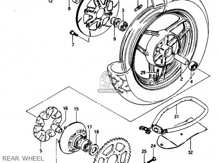 REAR WHEEL - GSX1150ES 1985 (F) (E06)