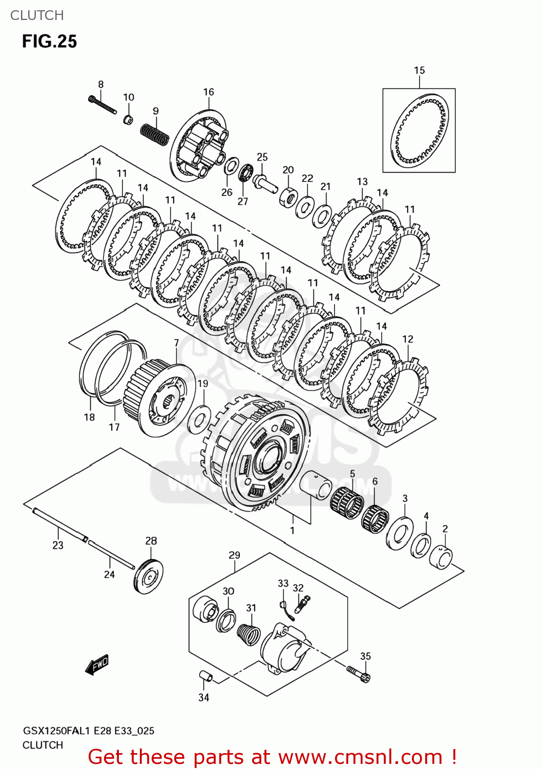 CLUTCH GSX1250FA 2011 (L1) USA (E03)