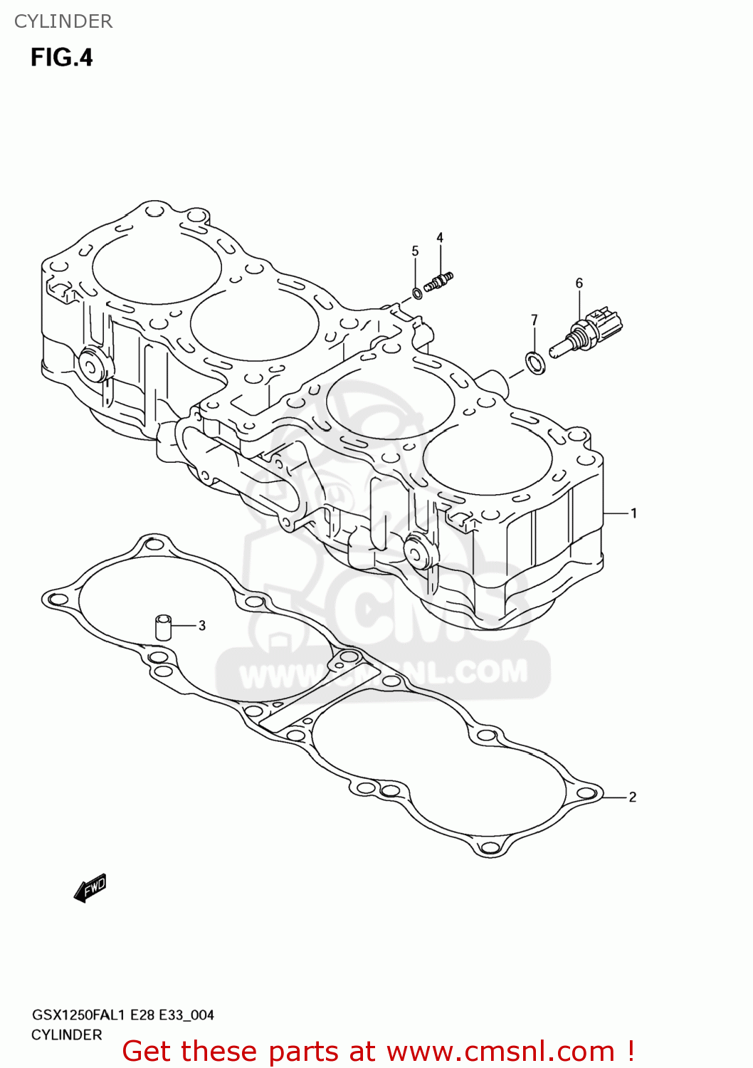 CYLINDER GSX1250FA 2011 (L1) USA (E03)