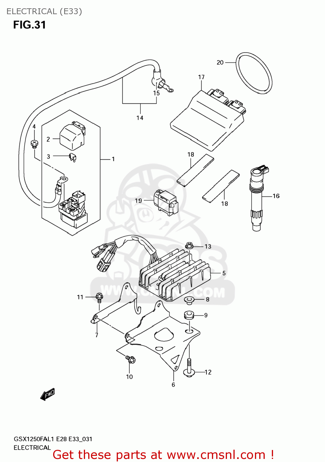 ELECTRICAL (E33) GSX1250FA 2011 (L1) USA (E03)
