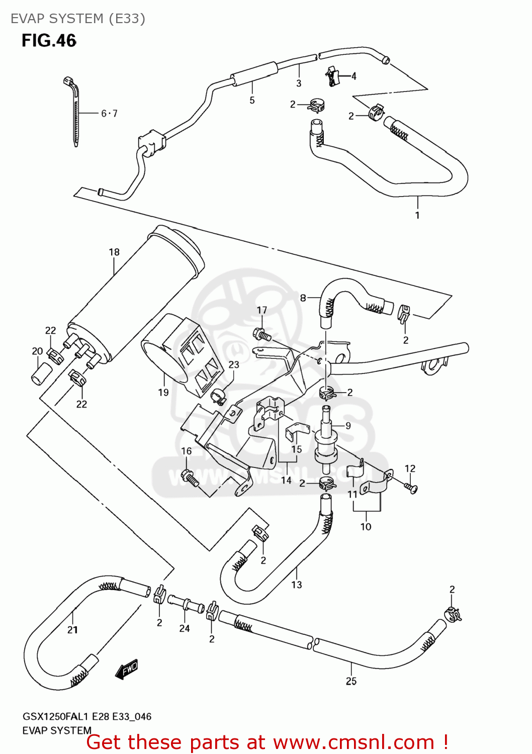 EVAP SYSTEM (E33) GSX1250FA 2011 (L1) USA (E03)