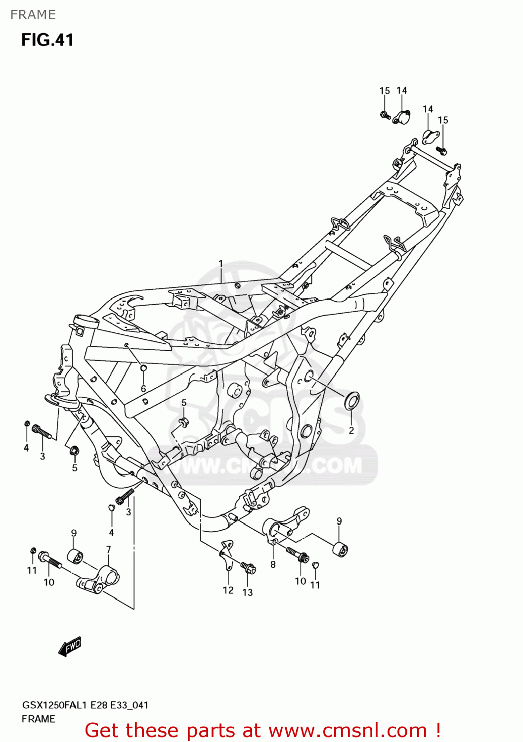 FRAME GSX1250FA 2011 (L1) USA (E03)