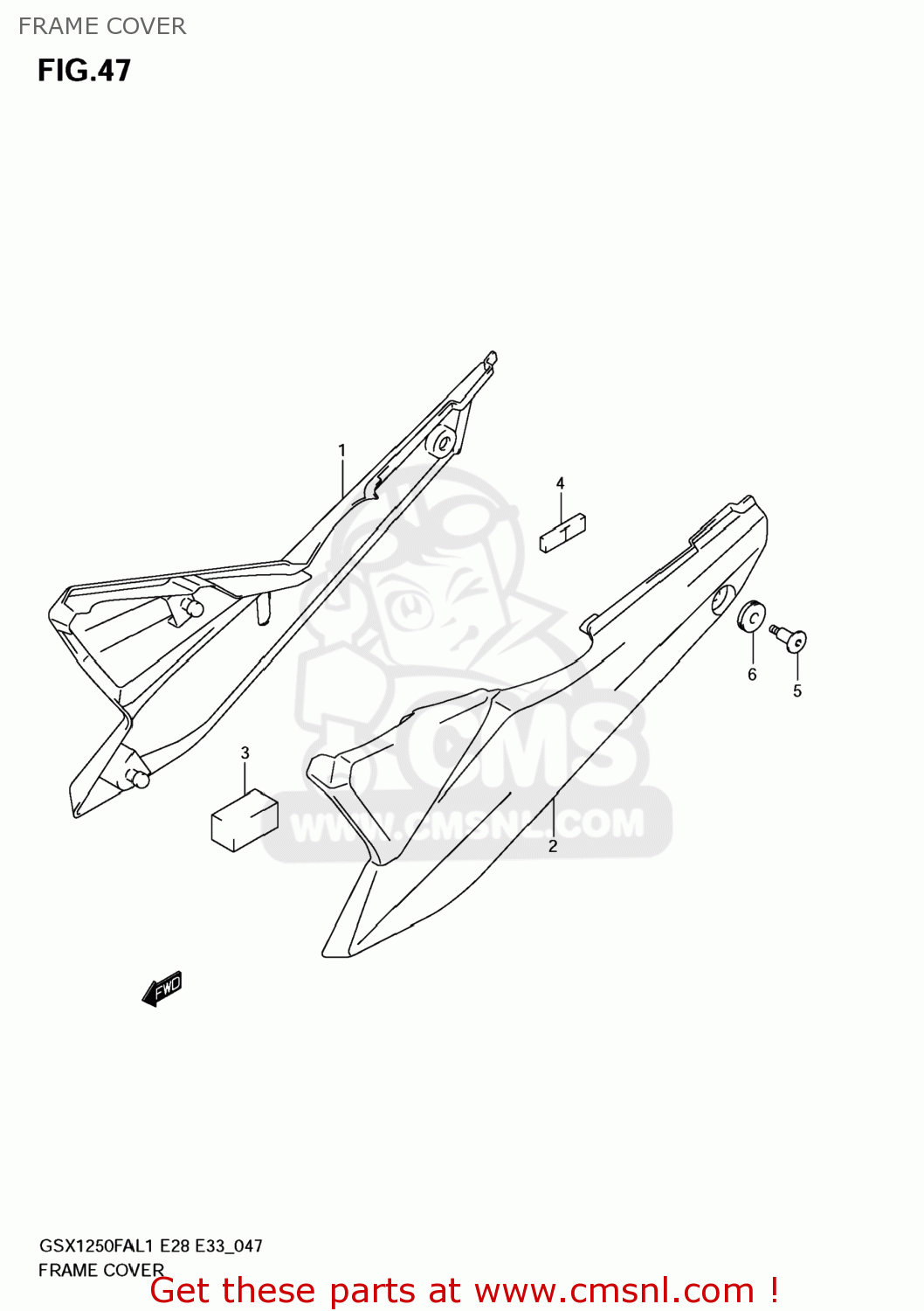 FRAME COVER GSX1250FA 2011 (L1) USA (E03)