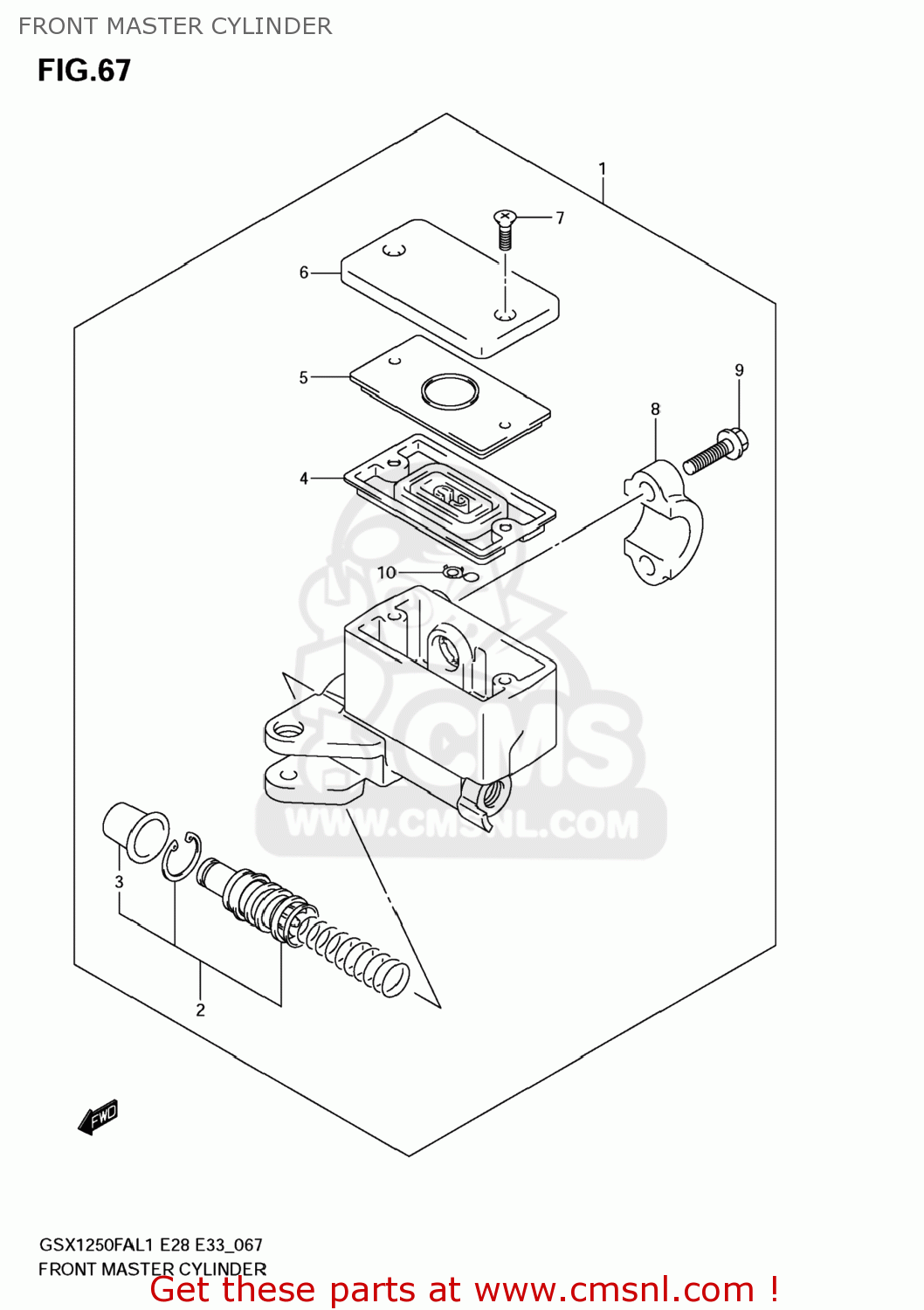 FRONT MASTER CYLINDER GSX1250FA 2011 (L1) USA (E03)