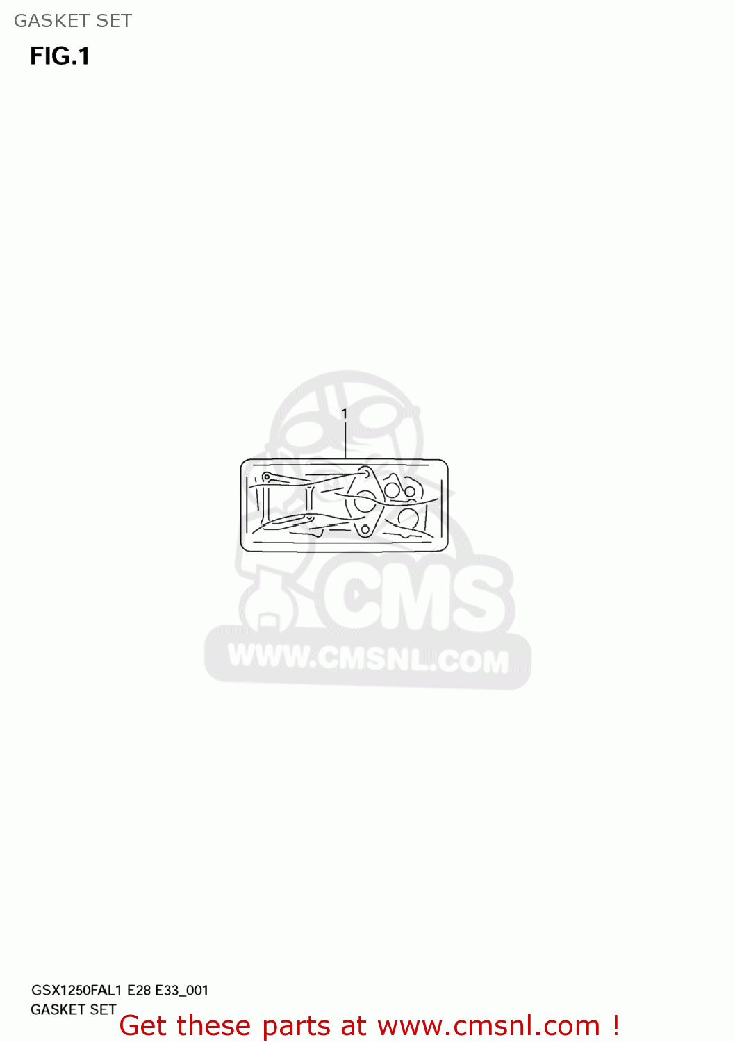 GASKET SET GSX1250FA 2011 (L1) USA (E03)